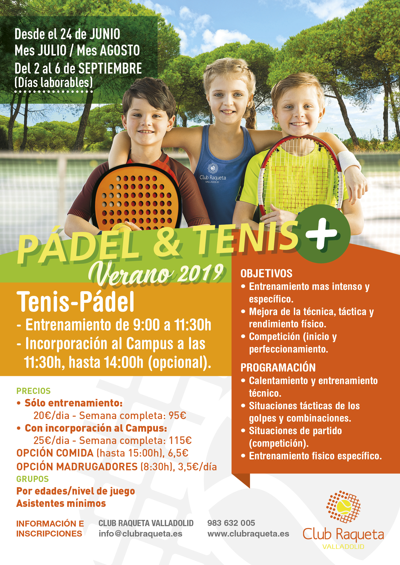 Padel Tenis En Campus Verano 2019 Club Raqueta Valladolid